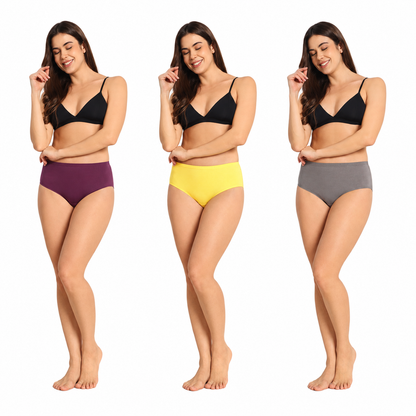 Petal Bliss Everyday Fashion Collection Pack of 3 Assorted Panties